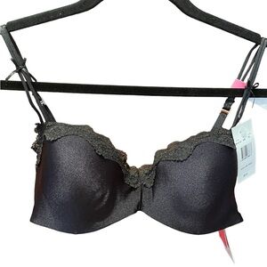 Isaac Mizrahi True Balconette‎ Bra, size 36B, black, hidden underwire